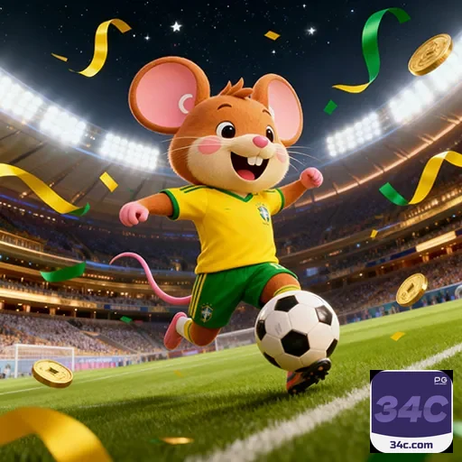 Apostador confiante usando o app 34c para fazer apostas em futebol com facilidade. - 34c