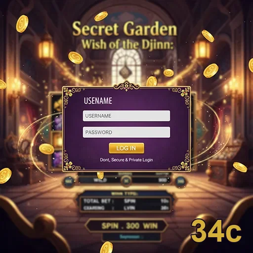 Interface móvel 34c com login seguro e mesas ao vivo